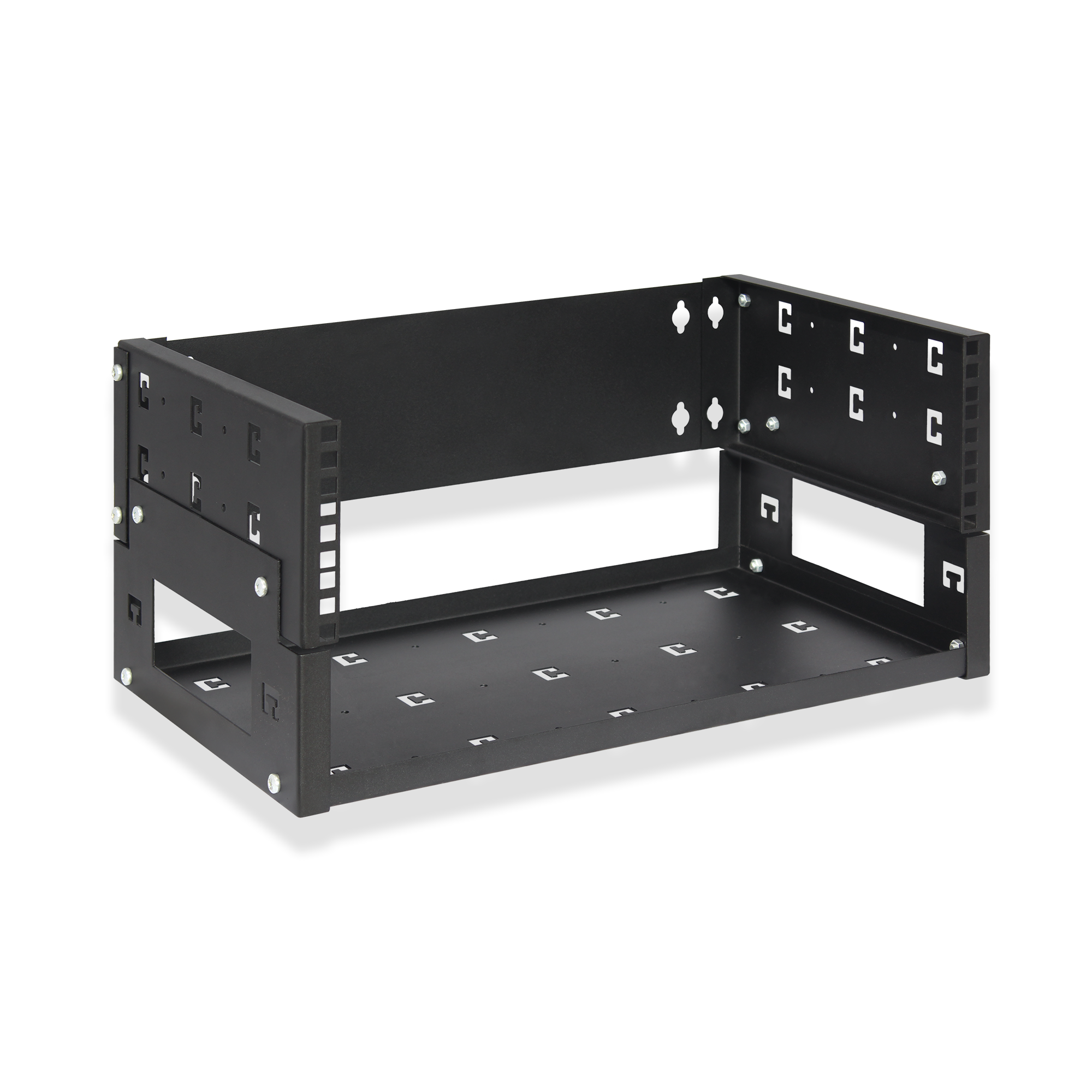 Open Wall Mount 19" Rack Bracket with Shelf-3U